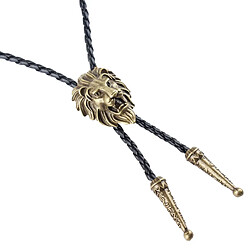 Tête de lion vintage 3d cravates antique bronze western bolo cravates cravates de boulot de cowboy