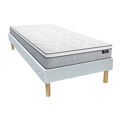 Vente-Unique Ensemble 90 x 190 cm sommier + matelas ressorts ensachés ép.22cm - SERENITE de YSMÉE