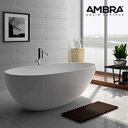 Ambra Baignoire ilot 170 cm en Solid surface - Sensaé