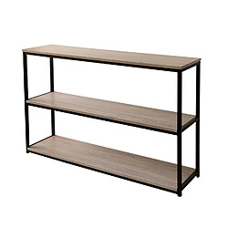 Urban Living Etagère bibliothèque design industriel Loft - L. 120 x H. 80 cm - Noir