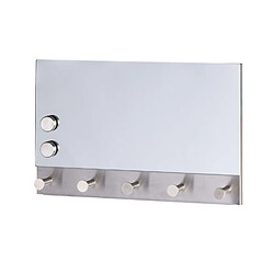 WENKO Porte-manteaux magnétique Miroir - 30 x 19 cm - Blanc Wenko - Porte-manteaux magnétique Miroir - 30 x 19 cm - Blanc - Design