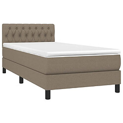 Avis Sommier à lattes LED,Cadre à lattes de lit avec matelas pour Adulte Taupe 90x190 cm Tissu -MN67426