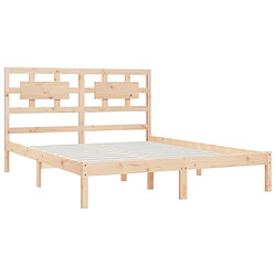 Acheter Maison Chic Lit Moderne Chambre - Cadre/structure de lit pour adulte Bois de pin massif 140x200 cm -MN56496