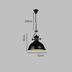 Acheter Universal Lustre rétro, 42 cm Lustre de style industriel Plafonnier Edison Noir Chaîne réglable Lampe en métal forgé Lampes d'ombrage Cuisine Salon Salle à manger