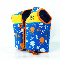 Devessport Gilet de natation pour bébé - Orange Pulp Print - Recommandé pour les enfants de 4 à 5 ans - KOHALA