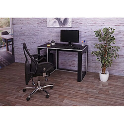 Avis Decoshop26 Bureau table de bureau pour ordinateur 120x60x76cm en MDF noir gris 04_0001453