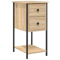 Maison Chic Table de chevet,Table de nuit,Table d'appoint pour salon chêne sonoma 32x42x70 cm bois d'ingénierie -MN39972