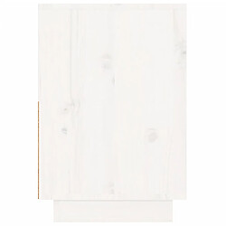 Avis vidaXL Table de chevet Blanc 60x34x51 cm Bois de pin solide