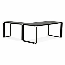 Avis Paris Prix Bureau d'Angle Design Hovik 200cm Noir