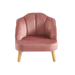 Vente-Unique Fauteuil pour enfant en velours rose COBACA