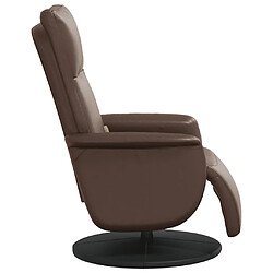 Avis vidaXL Fauteuil inclinable de massage repose-pieds marron similicuir