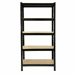 Monstershop Monster Racking 10 Rayonnages T-Rax en Acier Sans Boulons Noirs 75cm x 30cm x 150cm Monster Racking - 10 Rayonnages T-Rax en Acier Sans Boulons Noirs 75cm x 30cm x 150cm