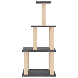 Avis Arbre à chat avec griffoirs,niche pour chat en sisal gris foncé 111 cm -MN99858