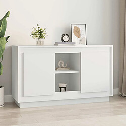 Maison Chic Buffet,Meuble de Rangement,commode pour salon,Cuisine blanc 102x35x60 cm bois d'ingénierie -MN27014