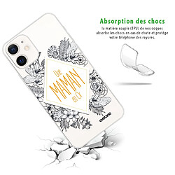 Avis Coque iPhone 12 mini souple transparente Une Maman en or Motif Ecriture Tendance Evetane