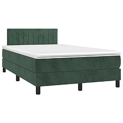 Avis Sommier à lattes LED,Cadre à lattes de lit avec matelas pour Adulte Vert foncé 120x200 cm -MN90873