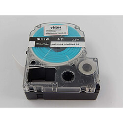 vhbw cassette à bande cartouche noir sur blanc pour imprimante d´étiquette Epson Labelworks LW-1000, LW-300, LW-400, LW-600, LW-700 remplace SU11W