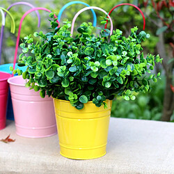 BESTA Ensemble de 6 jardinières suspendues colorées colorées fleur balcon pot de fleur couleur seau suspendu en métal pot suspendu seau en métal personnalité créative grand pot de fleur pas cher