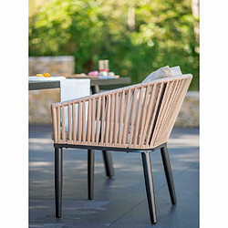 Avis Lot de 2 chaises Aluminium 62x61x79cm - GASPARD - CEZARE