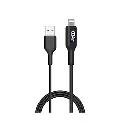 Jaym Câble de Charge et Synchronisation de donnée USB vers Lightning MFI 2,4A 1M Noir