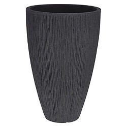 ProGarden Pot à fleurs nervuré lave 60 cm Anthracite 