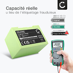 Batterie pour iRobot Roomba e5, 36, 17 Plus, i7158, e6 6198, e5 5152, i7 Plus 7550, iRobot ABL-D1 2600mAh de CELLONIC