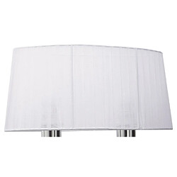 Avis Luminaire Center Applique murale Louise côté droit 2 Ampoules E27 avec Abat jour blanc chrome poli/cristal transaparent