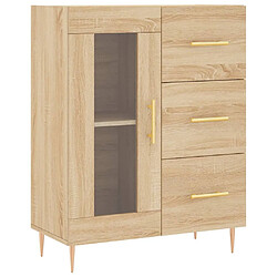 Maison Chic Buffet,Meuble de Rangement,commode pour salon,Cuisine chêne sonoma 69,5x34x90 cm bois d'ingénierie -MN99082