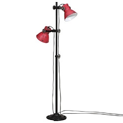 vidaXL Lampadaire 25 W rouge délavé 25x25x90/140 cm E27