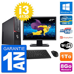 PC Fujitsu E920 DT Ecran 27" Intel i3-4130 RAM 8Go Disque 1To Windows 10 Wifi · Occasion 