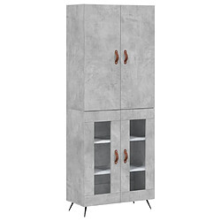 Maison Chic Buffet,Meuble de Rangement,commode pour salon,Cuisine Gris béton 69,5x34x180 cm Bois d'ingénierie -MN80231