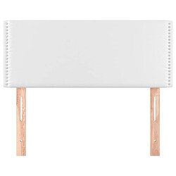 Avis Maison Chic Tête de lit moderne pour chambre - Décoration de lit Blanc 90x5x78/88 cm Similicuir -MN47192