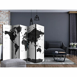 Paris Prix Paravent 5 Volets Black & White Map 172x225cm