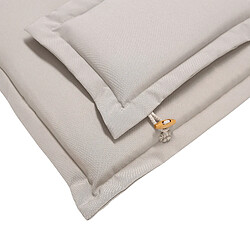 Acheter Beliani Lot de 2 coussins en tissu beige taupe pour chaises de jardin MAUI