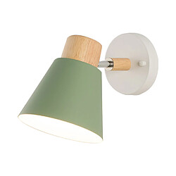 Universal Applique murale en bois 10W Three-Couleur Tour à 90 ° Green Applique murale en bois, lampe murale rotative simple et créative de 10w trois couleurs, lampe murale à 90 °, luxe lumineux salon à la chambre escalier balcon alléle lecture lampe murale, vert