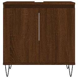 Avis vidaXL Armoire de bain chêne marron 58x33x60 cm bois d'ingénierie