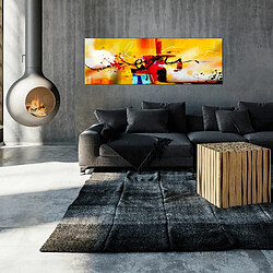 Paris Prix Tableau Imprimé Crazy Serpentines Orange Narrow 40 x 120 cm