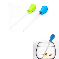 2 Pcs 50 Ml Manuel Fish Tank Dropper Gravier Pipette Paille Durable Alimentation Du Poisson