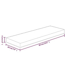 Acheter vidaXL Panneau d'étagère 60x20x4 cm Bois de chêne massif non traité