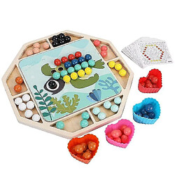 Universal Enfants Clip Pearl Pavilion Éducation précoce Puzzle en bois Jouets Apprentissage Classification Empilement Jardin d'enfants | Puzzle 