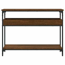 Acheter Maison Chic Table console | Meuble d'entrée | Table d'appoint avec étagère chêne marron 100x29x75 cm -GKD31614