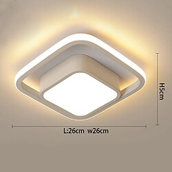 Stoex Plafonnier Moderne Lampe de Plafond Blanc Minimaliste À Led Luminaire Plafonnier Carré Créatif Pour Chambre À Coucher, Café, Bureau (Blanc Chaud) pas cher