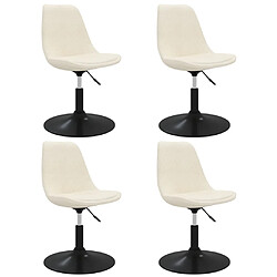 Maison Chic Lot de 4 Chaises pivotantes à manger Chaise pivotante à dîner Crème Velours -MN29605