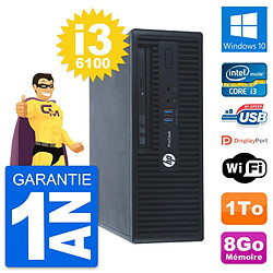 PC HP ProDesk 400 G3 SFF Intel i3-6100 RAM 8Go Disque Dur 1To Windows 10 Wifi · Occasion 