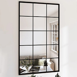 Maison Chic Miroir mural | Miroir Décoration pour Maison Salle de Bain noir 100x60 cm métal -GKD41422