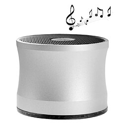 Wewoo Enceinte Bluetooth d'intérieur argent pour l'pour iPhone, Galaxy, Sony, Lenovo, HTC, Huawei, Google, LG, Xiaomi, d'autres smartphones et tous les périphériques V2.0 Super Bass haut-parleur portable, mains libres appel, 