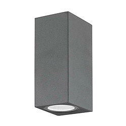 NOVA LUCE Applique e NERO Gris Foncé GU10 2x35 W L6,7 