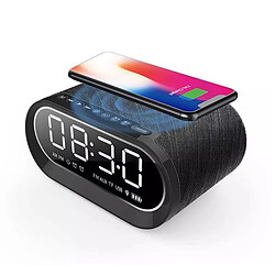 Yonis Enceinte Bluetooth 5.0 Sans Fil Chargeur Alarme LED FM Micro USB Basses Puissantes Enceinte Bluetooth 5.0 Noire Charge Sans Fil Alarme Radio FM LED Basses Puissantes YONIS