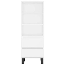 Maison Chic Buffet,Meuble de Rangement,commode pour salon,Cuisine Blanc 40x36x110 cm Bois d'ingénierie -MN78715 pas cher