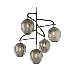 TROY LIGHTING Suspensions Odyssey 5x40W E27 Noir Nickel